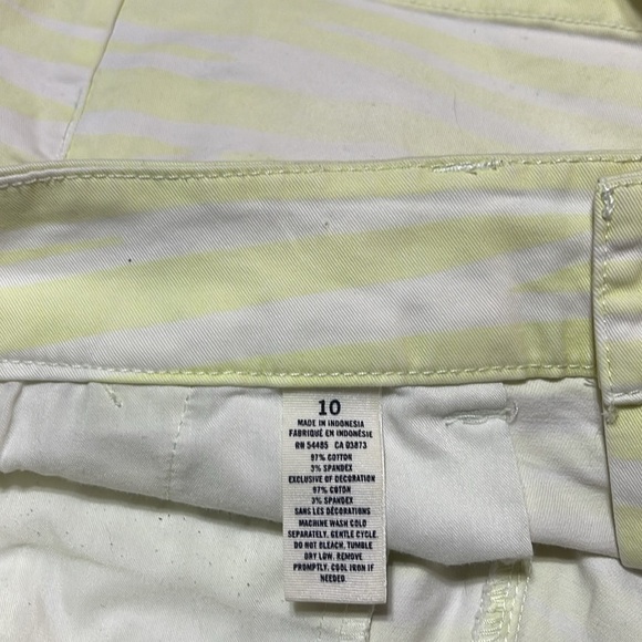 American Eagle - lime green & white striped shorts - size 10 - Picture 4 of 4